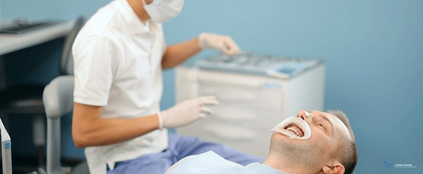 CD-Dentist and patient during an orthodontic treatment